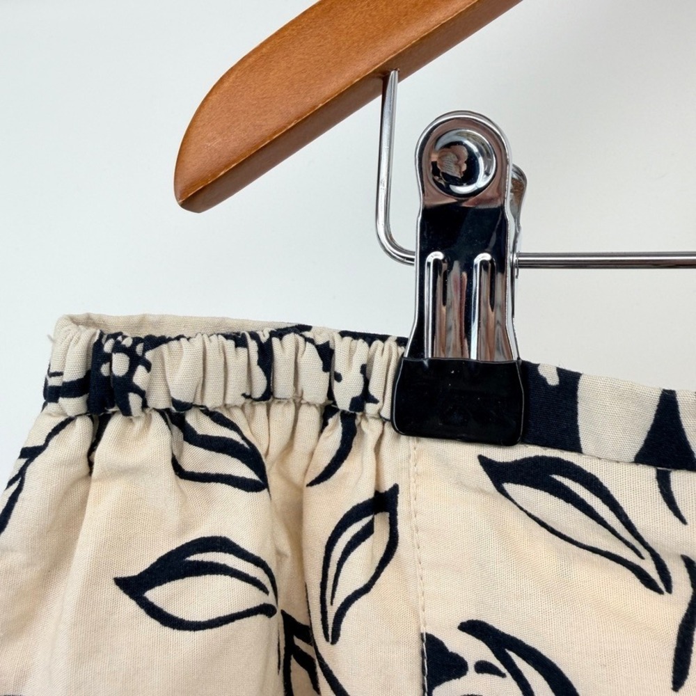 TAYLOR Black Cream Floral A Line Skirt Womens Plus Size 18W Pleated 100% Cotton - Picture 4 of 8